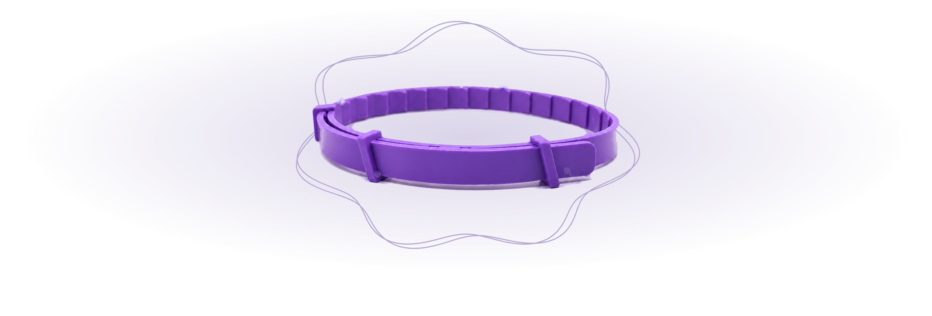 Tin of Kelpie Calming Collar, purple label with an Australian Shepherd and the natural ingredients and worn up to 60 days badges