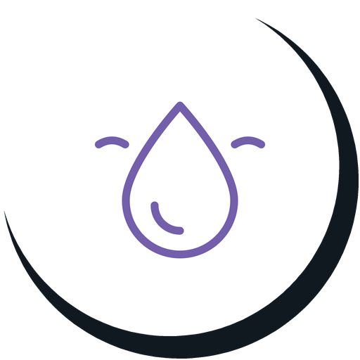Line drawing of a water droplet