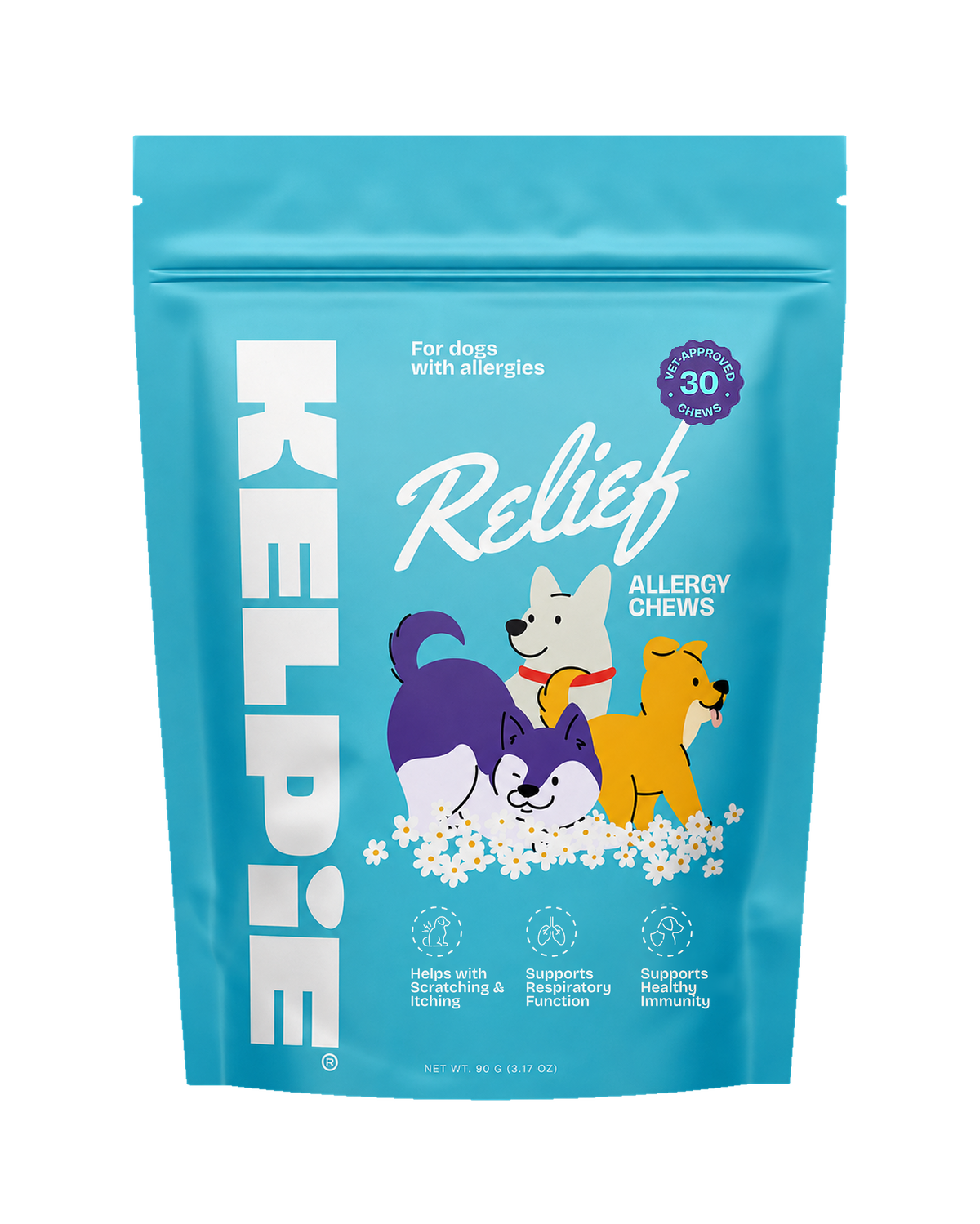 Kelpie Relief allergy chews pouch, 30 soft chews, 90 g
